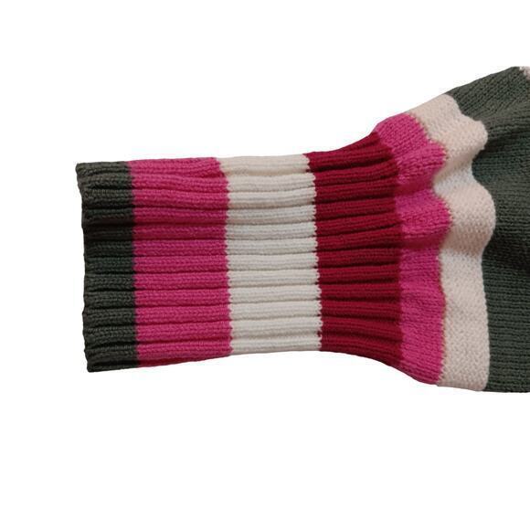 LOFT Pullover Sweater Top Size MediumP Cotton Blend Colorful Stripes - Picture 5 of 9